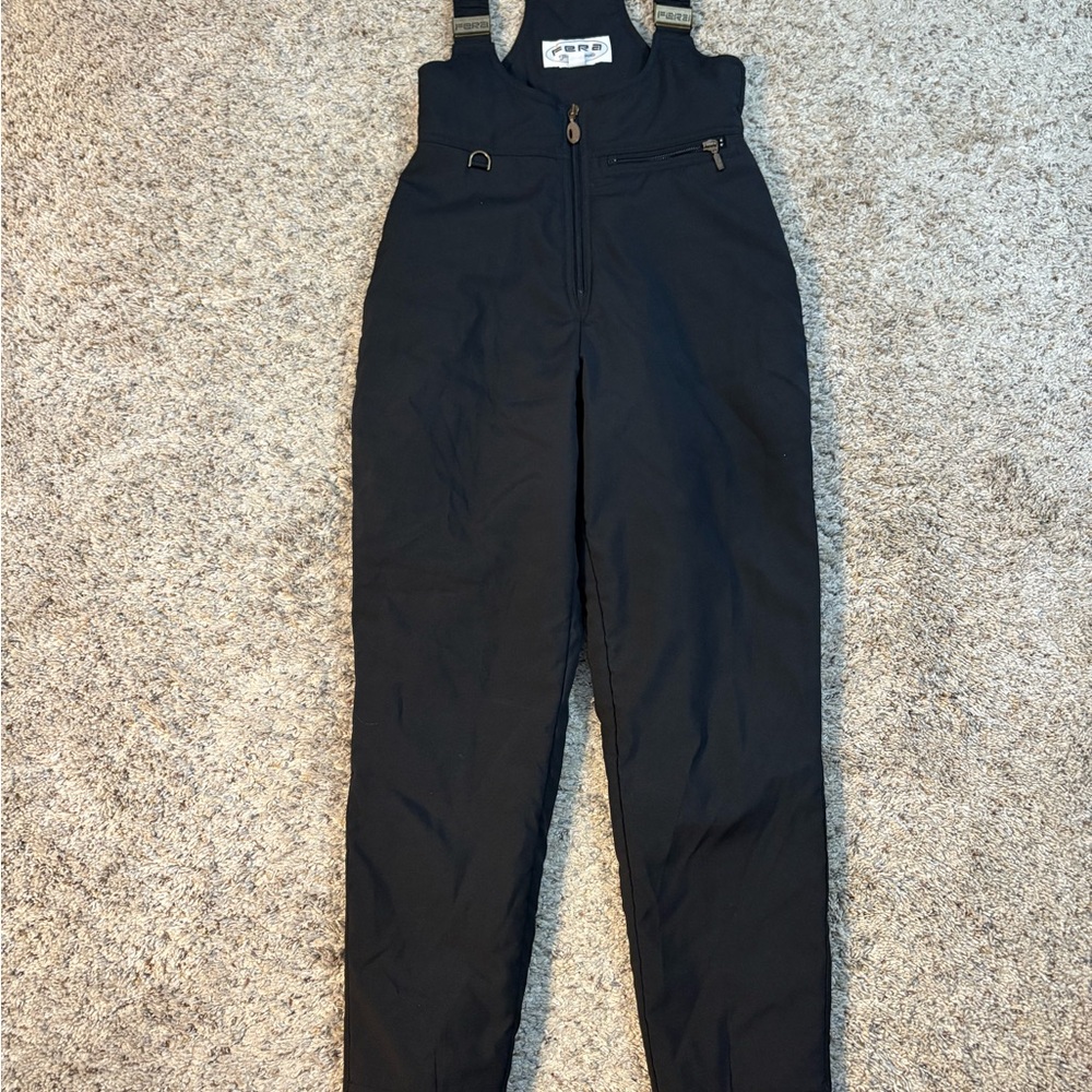 Fera Vintage Black Women's Snow Suit Overalls Size 6 - Picture 3 of 16